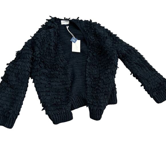 Universal Thread Black Long Sleeve Open Neck Loopy Cardigan - Size Medium - NWT - Picture 1 of 7